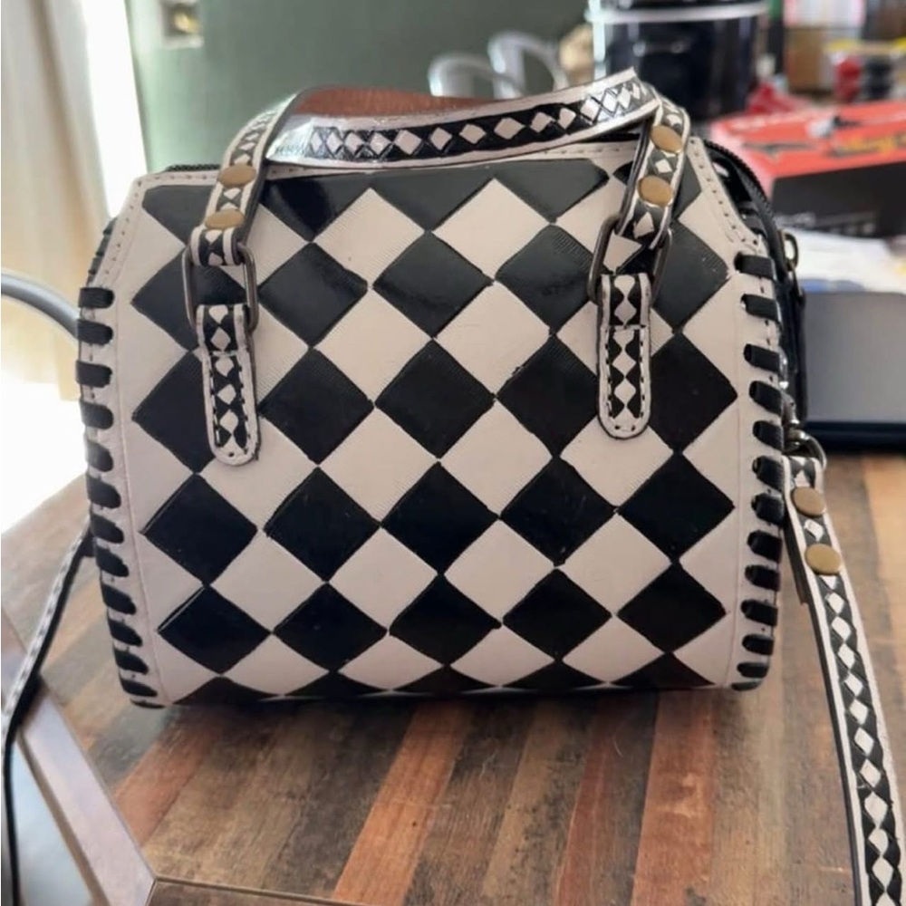 Genuine Leather hand painted purse